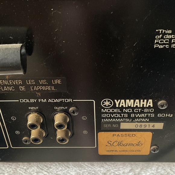 Yamaha Silver and Brown AM/FM Stereo Tuner CT-810 vintage - Picture 6 of 8
